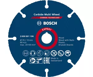 Bosch 2 608 901 196 šlifuojamasis rotacinis įrankis / eksploatacinė šlifavimo medžiaga Plastikas, Medis Pjovimo diskas