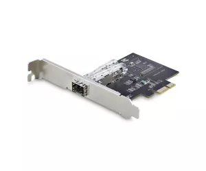 StarTech.com 1-Port GbE SFP Network Card, PCIe 2.1 x1, Intel I210-IS, 1GbE Controller, 1000BASE Copper/Fiber Optic, Single-Port Gigabit Ethernet NIC, Desktop/Server Backplanes - Windows and Linux Compatible