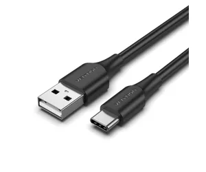 Vention CTHBI USB kabelis 3 m USB 2.0 USB A USB C Melns