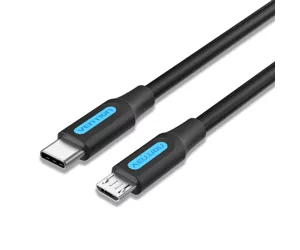 Vention COVBF USB kabelis 1 m USB 2.0 Micro-USB B USB C Melns