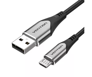 Vention COAHG USB kabelis 1,5 m USB 2.0 Mini-USB B Micro-USB B Alumīnijs, Melns