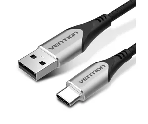 Vention CODHF USB kabelis 1 m USB 2.0 USB A USB C Alumīnijs, Melns
