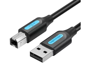 Vention COQBJ USB kabelis 0,5 m USB 2.0 USB A USB B Melns