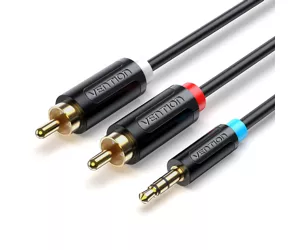 Vention 3.5MM Male to 2-Male RCA Adapter Cable 3M Black