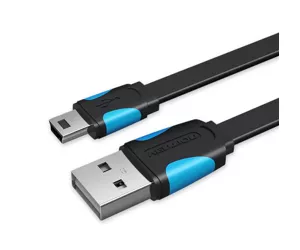 Vention VAS-A14-B100 USB kabelis 1 m USB 2.0 USB A Mini-USB B Melns