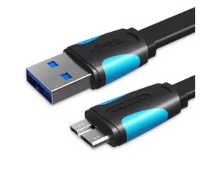 Vention VAS-A12-B025 USB kabelis 0,25 m USB 3.2 Gen 1 (3.1 Gen 1) USB A Micro-USB B Melns