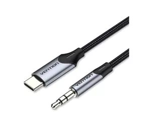 Vention USB-C Male to 3.5MM Male Cable 1M Gray Aluminum Alloy Type