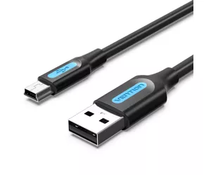 Vention COMBF USB kabelis 1 m USB 2.0 USB A Mini-USB B Melns