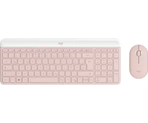 Logitech MK470 Slim Combo klaviatuur Hiir kaasa arvatud Raadioside QWERTZ Saksa keel Roosa