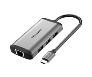 Vention CNCHB knyginių kompiuterių dokas / jungčių replikatorius Vielinis USB 3.2 Gen 1 (3.1 Gen 1) Type-C Pilka