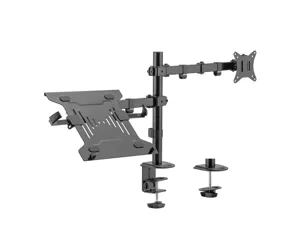 AISENS Swivel and Tilt Table Support for Laptop and Monitor/TV 9Kg from 17-32, Black