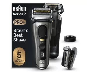 Braun Series 9 Pro+ 9525s Wet & Dry Foolium pardel Trimmer Metallik