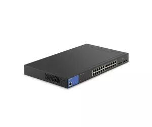 Linksys LGS328PC сетевой коммутатор Управляемый L3 Gigabit Ethernet (10/100/1000) Питание по Ethernet (PoE) Черный, Синий