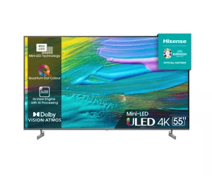 Hisense 55U6KQ teler 139,7 cm (55") 4K Ultra HD Nutiteleri funktsioon WiFi Must, Hall