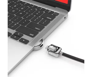 Compulocks Ledge Lock Adapter for MacBook Air 13" M1 with Keyed Cable Lock Silver