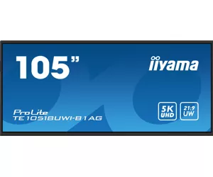iiyama PROLITE Digitaalne A-board 2,74 m (108") LED WiFi 450 cd/m² 5K Ultra HD Must Puutetundlik ekraan Sisseehitatud protsessor Android 24/7