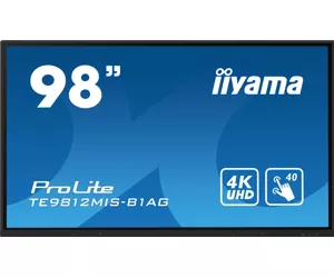 iiyama PROLITE Digitaalne A-board 2,49 m (98") LED WiFi 400 cd/m² 4K Ultra HD Must Puutetundlik ekraan Sisseehitatud protsessor Android 24/7