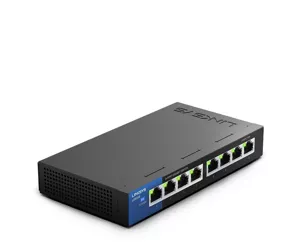Linksys LGS108 Неуправляемый L2 Gigabit Ethernet (10/100/1000) Черный, Синий