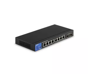 Linksys LGS310MPC Управляемый L3 Gigabit Ethernet (10/100/1000) Питание по Ethernet (PoE) Черный, Синий