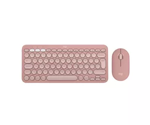 Logitech Pebble 2 Combo keyboard Mouse included RF Wireless + Bluetooth QWERTY US International Pink