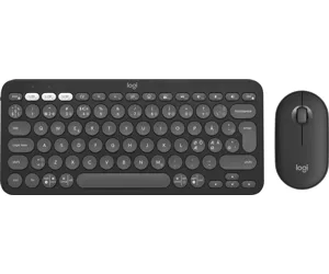 Logitech Pebble 2 Combo клавиатура Мышь входит в комплектацию РЧ беспроводной + Bluetooth QWERTY Датский, Финский, Норвежский, Шведский Графит