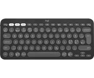 Logitech Pebble Keys 2 K380s keyboard RF Wireless + Bluetooth QWERTY Danish, Finnish, Norwegian, Swedish Graphite