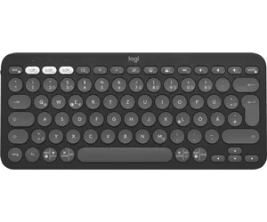 Logitech Pebble Keys 2 K380s klaviatuur RF juhtmeta ühendus + Bluetooth QWERTZ Saksa keel Grafiit