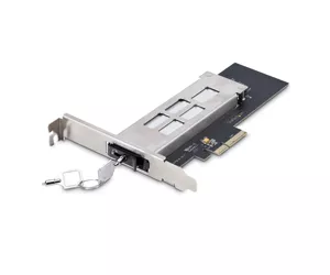 StarTech.com M.2 NVMe SSD to PCIe x4 Mobile Rack/Backplane with Removable Tray for PCI Express Expansion Slot, Tool-less Installation, PCIe 4.0/3.0 Hot-Swap Drive Bay, Key Lock - 2 Keys Included