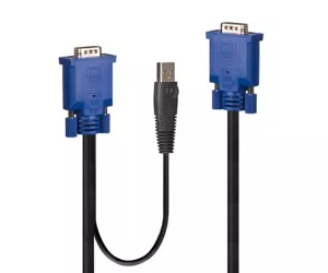 Lindy 32186 KVM cable Black, Blue 2 m