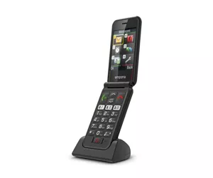 Emporia SIMPLICITYglam 7,11 cm (2.8") 102 g Juoda Telefonas vyresnio amžiaus žmonėms
