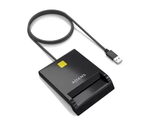 AISENS DNI USB-C Smart Card Reader, Black