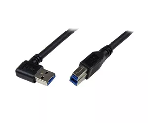StarTech.com 3m Black SuperSpeed USB 3.0 Cable - Right Angle A to B - M/M