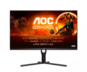 AOC G3 U32G3X LED display 80 cm (31.5") 3840 x 2160 pixels 4K Ultra HD Black, Red