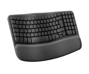 Logitech Wave Keys keyboard RF Wireless + Bluetooth AZERTY Belgian Graphite