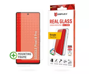 Displex Screen Protector + Case for Google Pixel 8 Pro, Eco Mounting Frame, scratch resistant