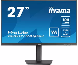 iiyama ProLite XUB2794QSU-B6 monitori 68,6 cm (27") 2560 x 1440 pikseļi Wide Quad HD LCD Melns