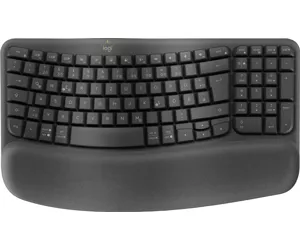 Logitech Wave Keys клавиатура РЧ беспроводной + Bluetooth QWERTZ Немецкий Графит