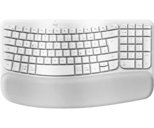 Logitech Wave Keys klaviatūra RD belaidis ryšys + „Bluetooth“ QWERTZ Vokiečių Balta