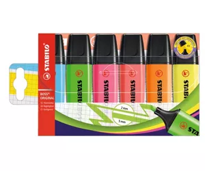 STABILO BOSS ORIGINAL маркер 6 шт Скошенный наконечник Мульти
