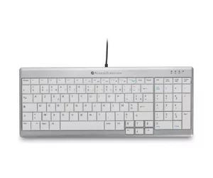 BakkerElkhuizen UltraBoard 960 клавиатура USB AZERTY Французский Светло-серый, Белый