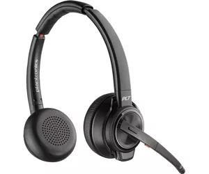 HP Poly Savi 8220 Laisvų rankų įranga Bevielis Su lankeliu Biuras / skambučių centras Bluetooth Įkrovimo stovas Juoda