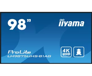 iiyama PROLITE Digitaalne A-board 2,49 m (98") LED WiFi 500 cd/m² 4K Ultra HD Must Sisseehitatud protsessor Android 11 24/7