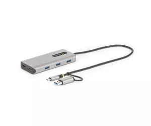 StarTech.com 167B-USBC-MULTIPORT knyginių kompiuterių dokas / jungčių replikatorius Vielinis USB 3.2 Gen 1 (3.1 Gen 1) Type-C Sidabras