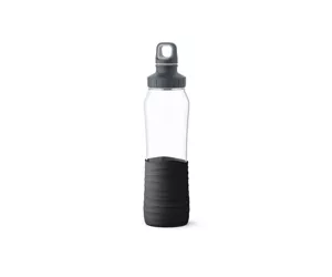 EMSA KW DRINK2GO N3100100 drinking bottle Daily usage 700 ml Glass Black, Transparent