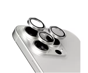 PanzerGlass ® Hoops™ Camera Lens Protector iPhone 15 Pro | 15 Pro Max | White Titanium