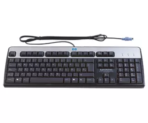 HP PS/2 Standard keyboard PS/2 Spanish Black, Silver
