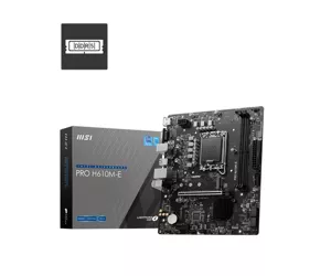 MSI PRO H610M-E mātes plate Intel H610 LGA 1700 mikro ATX