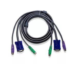 ATEN 6ft PS/2 KVM cable Black 1.8 m