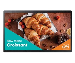 Samsung LH24QBCEBGCXEN Signage Display Digital signage flat panel 60.5 cm (23.8") LED Wi-Fi 250 cd/m² Full HD Black Tizen 16/7