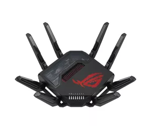 ASUS ROG Rapture GT-BE98 belaidis maršrutizatorius 10 Gigabit Ethernet Quad-band (2.4 GHz / 5 GHz-1 / 5 GHz-2 / 6 GHz) Juoda